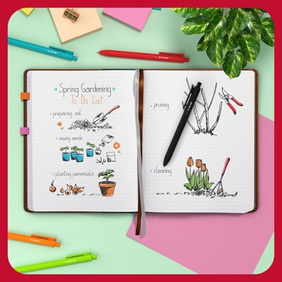 TRU RED™ 8” x 10” Large Flexible Cover Narrow Ruled Journal, Cognac (TR61953)