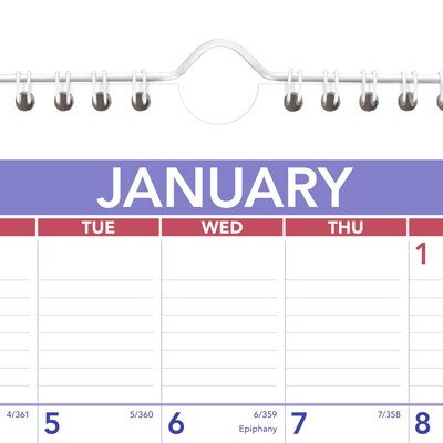 2027 AT-A-GLANCE 8" x 11" Monthly Wall Calendar, White/Purple (PM1-28-27)