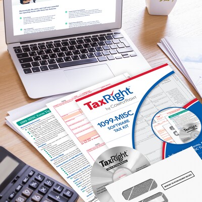 ComplyRight TaxRight 2024 1099-MISC Tax Form Tax Forms, Envelopes, TipSheet & Software, 4-Part, 10/Pack (SC6103ES10)