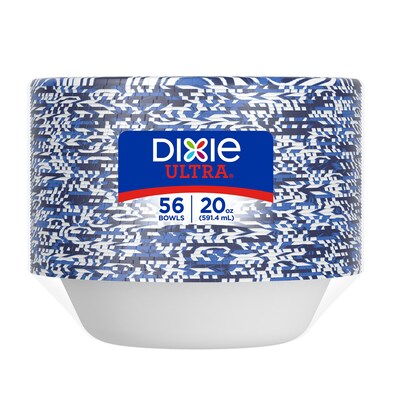Dixie Ultra Paper Bowl, 20 oz., White, 56 Bowls/Pack (15810)