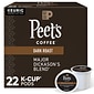 Peet's Coffee Major Dickason's Blend Coffee, Dark Roast, 0.47 oz. Keurig® K-Cup® Pods, 22/Box (6547)