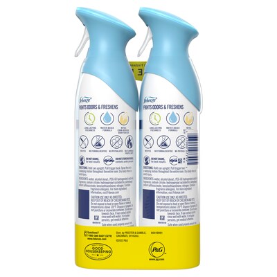 Febreze Odor-Fighting Air Freshener Spray, Linen & Sky Scent, 8.8 oz., 2/Pack (97799)