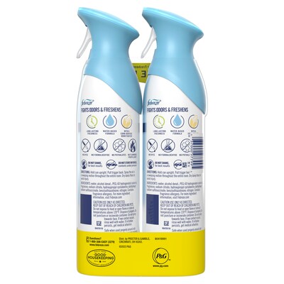 Febreze Odor-Fighting Air Freshener Spray, Linen & Sky Scent, 8.8 oz., 2/Pack (97799)