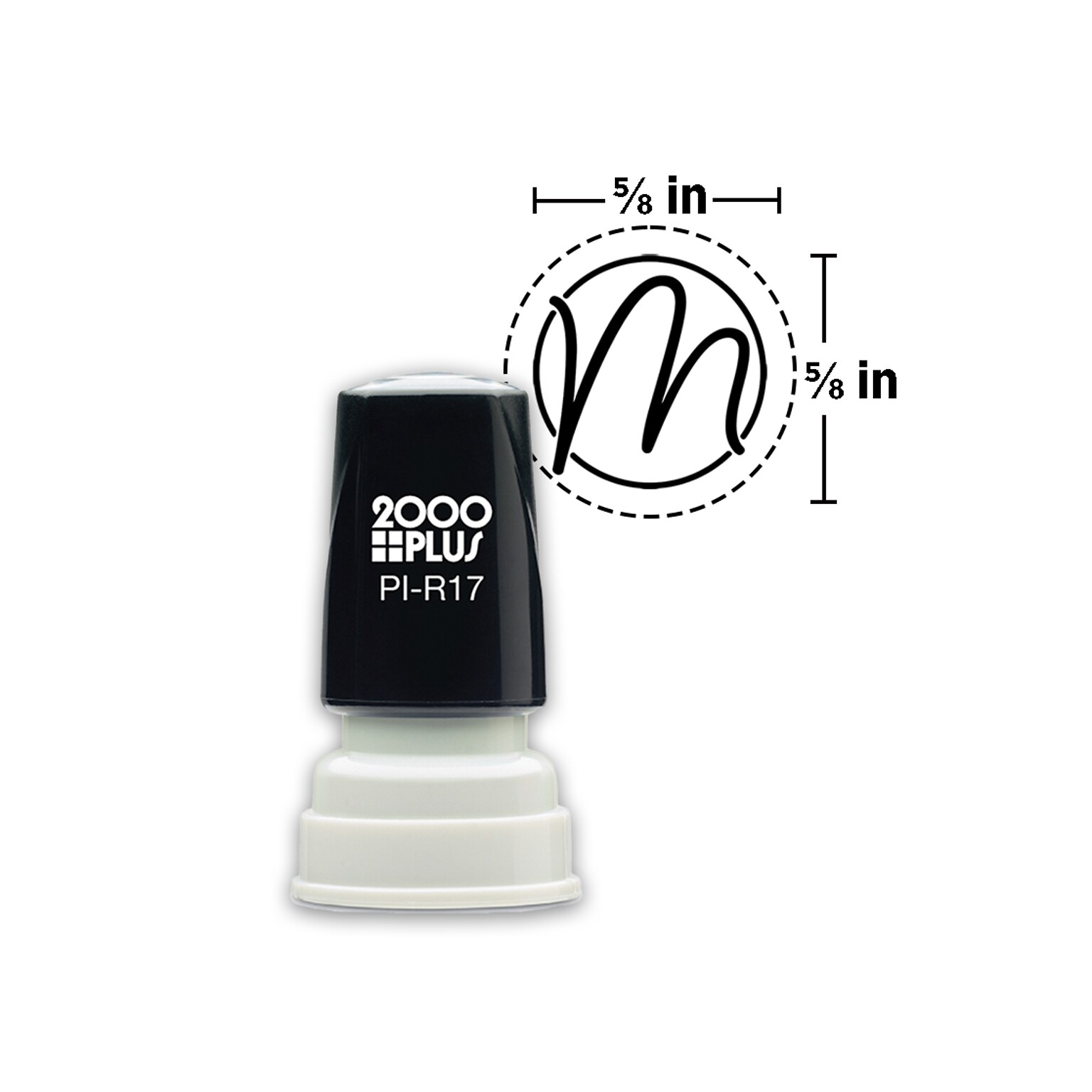 Custom 2000 Plus® PI R17 Pre-inked Stamp, 5/8 Diameter