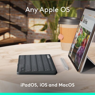 Logitech Keys-To-Go 2 Fabric Keyboard with Built-in Cover for iPadOS Devices, Graphite (920-012866)