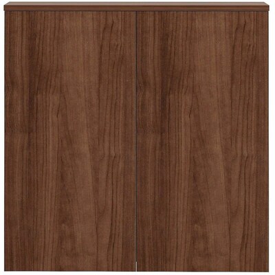 Lorell Essentials Series 47.25 Presentation Cabinet With Dry-Erase Whiteboard, Walnut (LLR69899)
