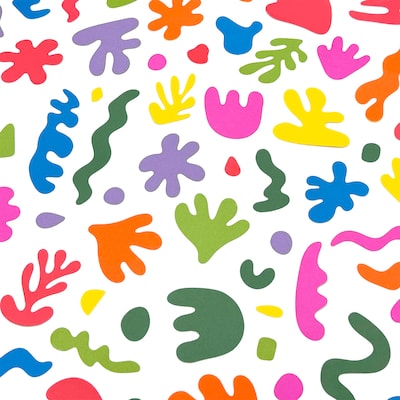 Roylco Matisse Collage Shapes, Multicolored,  148 Sheets/Pack (R-15652)