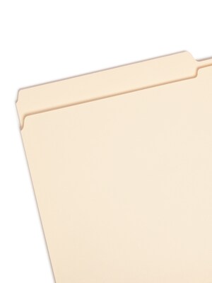 Smead Reinforced File Folder, 2 Tab, Legal Size, Manila, 100/Box (15326)