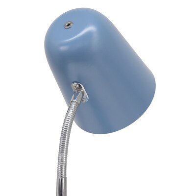 Simple Designs Sleek Essentials LED Desk Lamp, 15.28", Blue (LD1075-BLU)