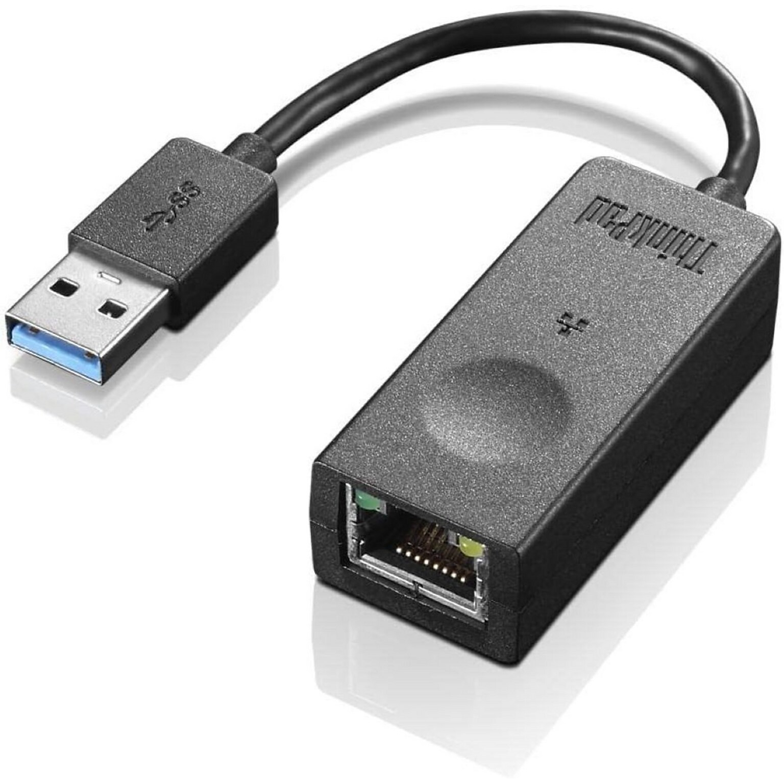 Lenovo ThinkPad USB-A to Ethernet Adapter, Female to Male, Gray (4X90S91830)