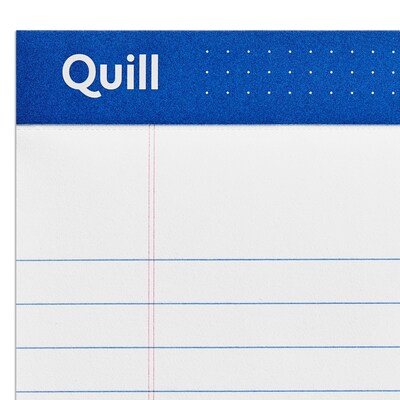 Quill Brand® Gold Signature Premium Series Legal Pad, 5" x 8", Legal Ruled, White, 50 Sheets/Pad, 12 Pads/Pack (742316)