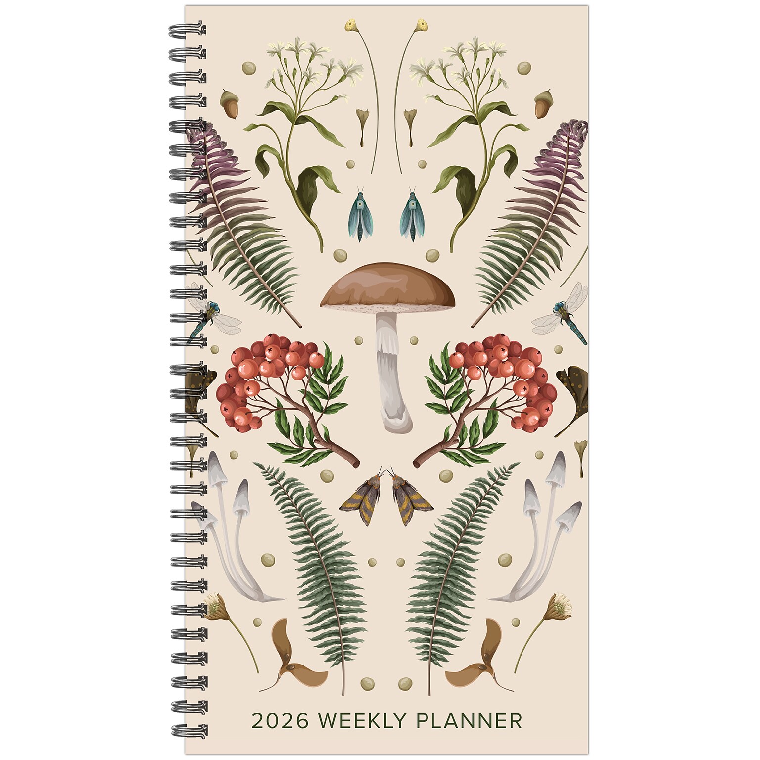 2026 Willow Creek Woodland Mushroom 3.5 x 6.5  Weekly & Monthly Planner, Paperboard Cover (57360)
