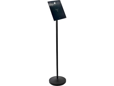 Azar Pedestal Sign Floor Holder, 8.5 x 11, Black Plastic (300356-BLK)