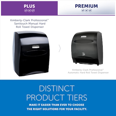 Kimberly-Clark Sanitouch Manual Hardwound Paper Towel Dispenser, Smoke (09996)