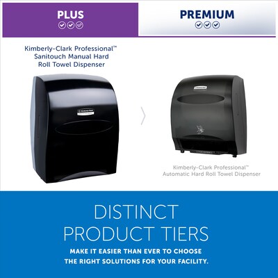 Kimberly-Clark Sanitouch Hardwound Paper Towel Dispenser, Smoke (09996)