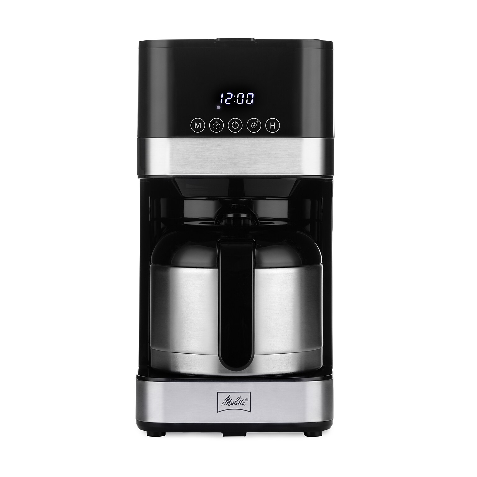 Melitta Aroma Tocco 8-Cups Automatic Drip Coffee Maker, Black/Stainless Steel (MCM010PULBK1)