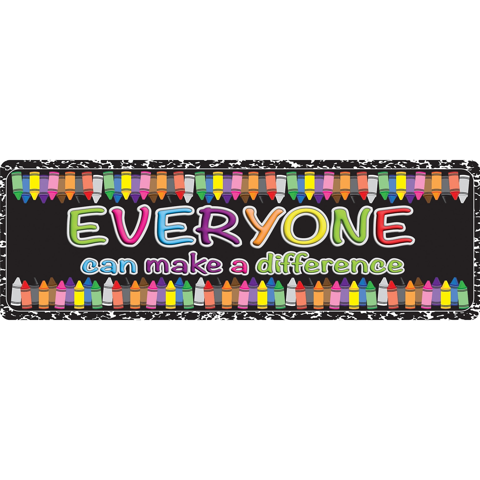 Ashley Productions The Original Fun Mat, Mat Runner, 15.5 x 47, Everyone Can make a Difference (ASH91409)