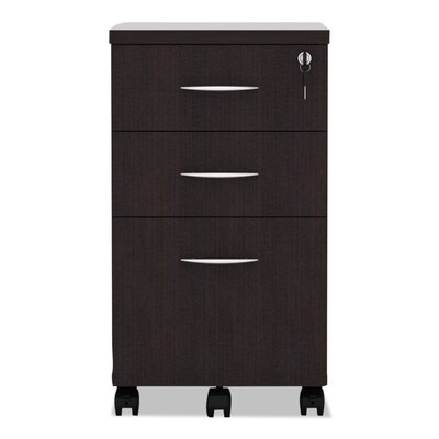 Alera Valencia Mobile Box/box/file Pedestal File, 15 7/8 X 20 1/2 X 28 3/8, Espresso