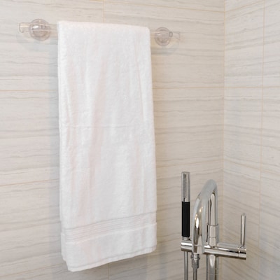 Better Houseware Plastic Suction-Cup Towel Bar, Clear (BTH2481)