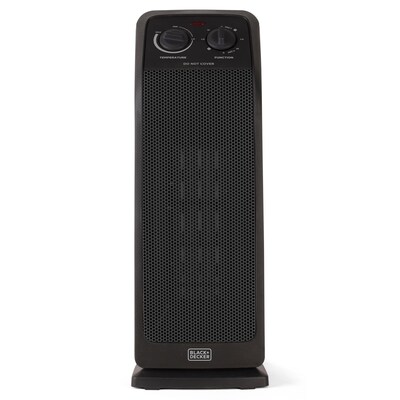 Black & Decker 1500-Watt Portable Ceramic Electric Tower Heater, Black (BHTC571)