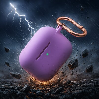 SaharaCase Venture Series Silicone Case Kit for AirPods Pro 3, Anti-Shock Material, Purple Orchid (HP00211)