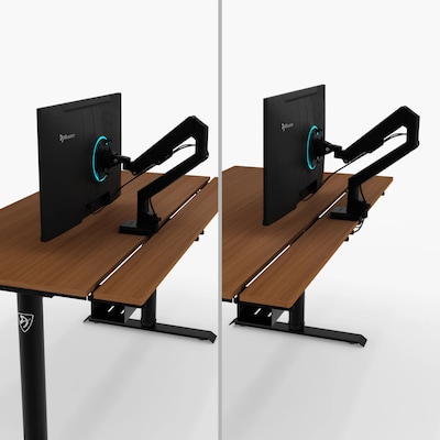 Arozzi Arena Nordico 55"W Electric Adjustable Standing Desk, Walnut (ARENANRDBKWLN)