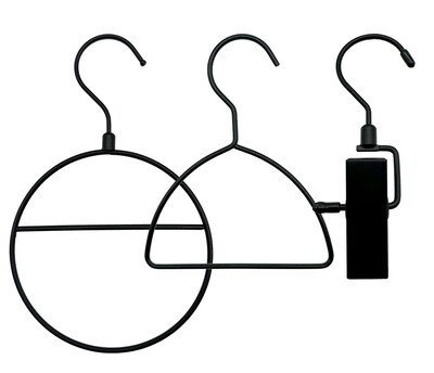 Nahanco Metal Clothes Hangers, Black, 10/Carton (AHLHMB10)