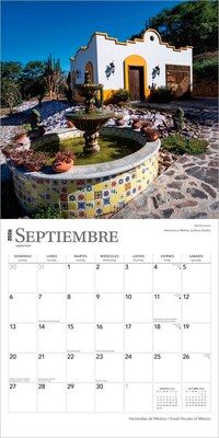 2026 BrownTrout Great Houses of Mexico 12" x 12" Monthly Wall Calendar (9798330703586)