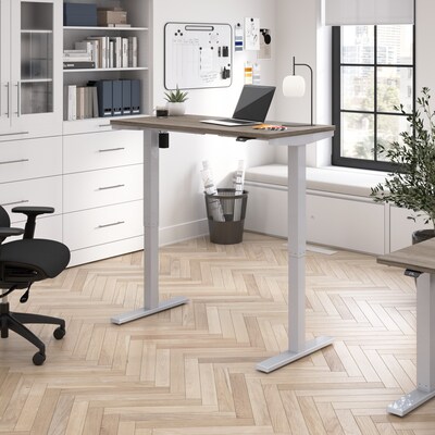 Bush Business Furniture Move 40 Series 48W Electric Height Adjustable Standing Desk, Modern Hickory