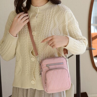 Nicci Polyester Cross-Body Bag, Pink (CBM240510A-PNK)