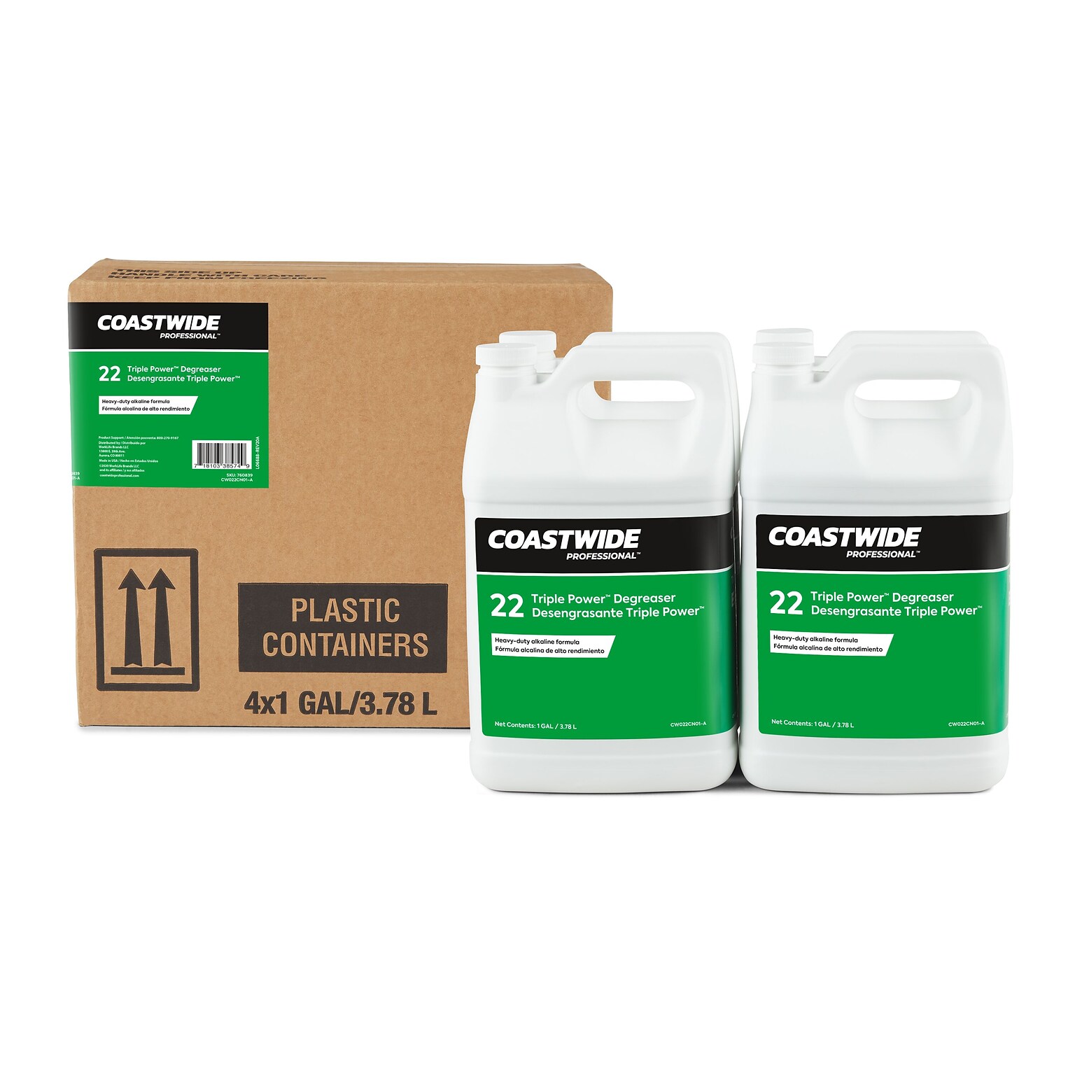 Coastwide Professional Degreaser Triple Power, 3.78L, 4/Carton (CW391001-A)