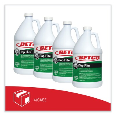 Betco Top Flite All-Purpose Cleaner, Mint Scent, 1 Gal. Bottle, 4/Carton (BET1500400)