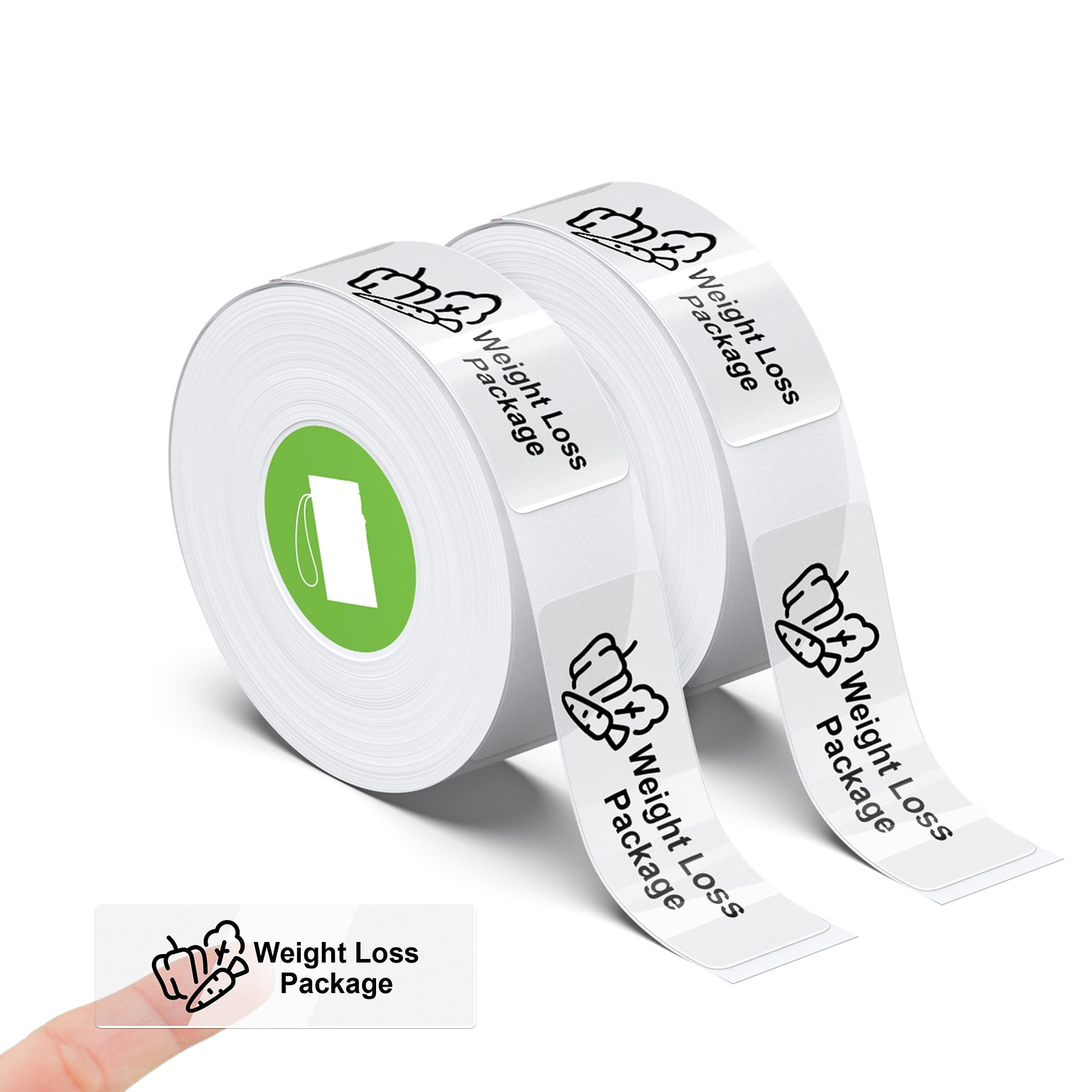 Nelko Label Paper 14x40mm 2 rolls/set for P21/P22, Transparent (US-1440TR-2R)