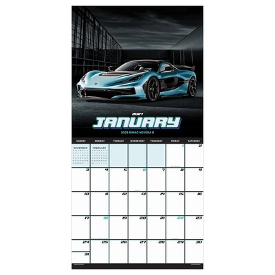 2027 TF Publishing Dream Cars 12 x 12 Monthly Wall Calendar (27-1008)