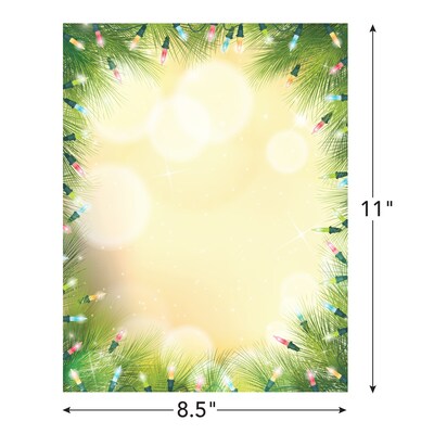 Great Papers! Stationery Letterhead Christmas Lights, Multicolor, 50 Sheets (2024034)