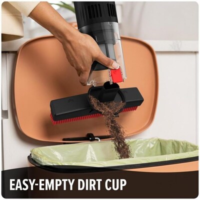 Dirt Devil Broom Vac Cordless Stick Vacuum, Bagless, Black/Red (BD45000V)