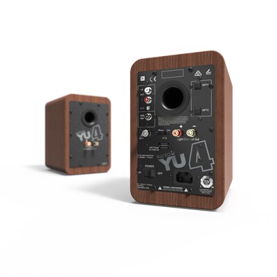 Kanto YU4 YU4WALNUT 140W Indoor Shelf Speaker, Walnut