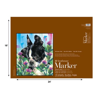 Strathmore 400 Series 18 x 24 Marker Pad, 15 Sheets/Pad (STTP497181)