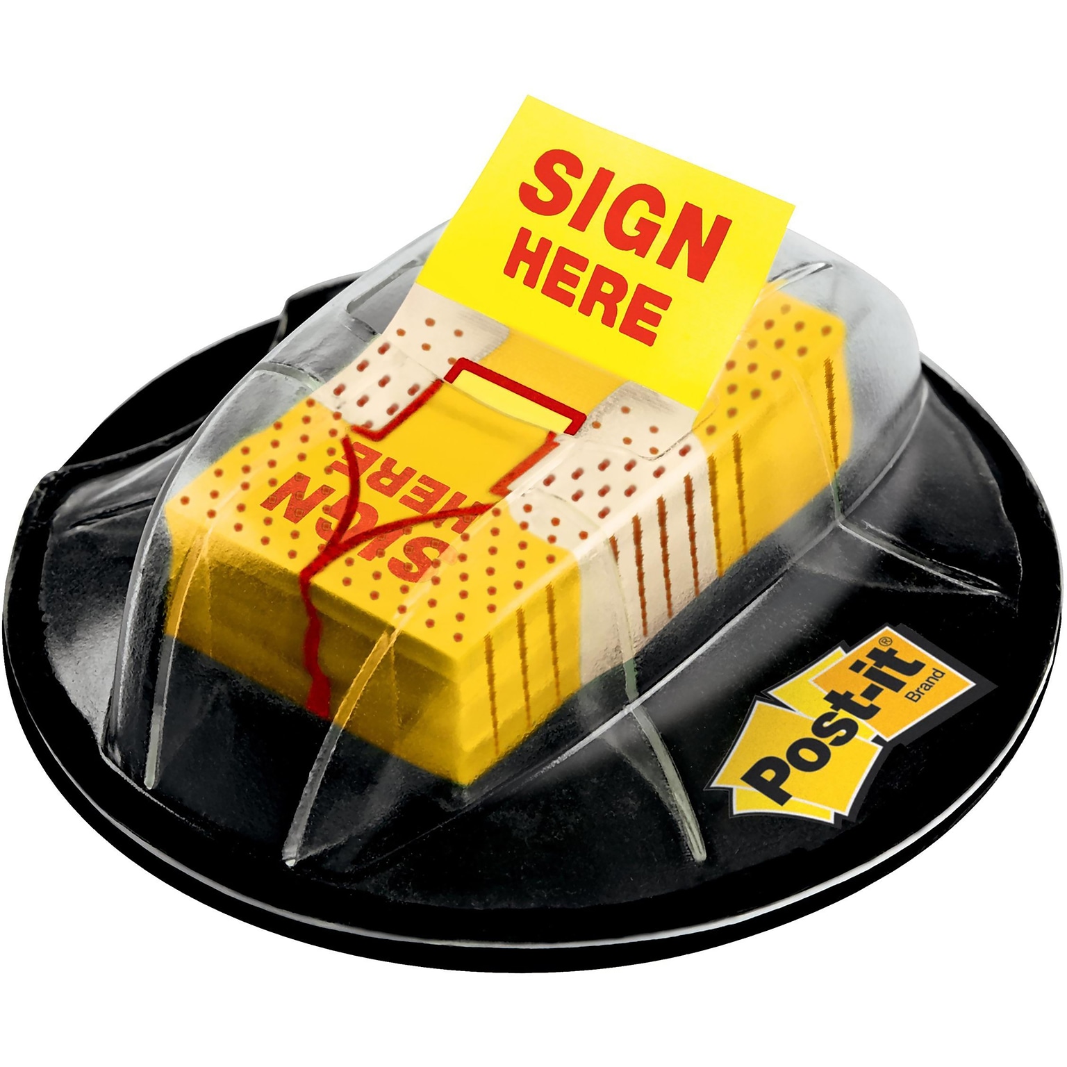 Post-it Sign Here Message Flags, 1 Wide, Yellow, 200 Flags/Pack (680-HVSH)