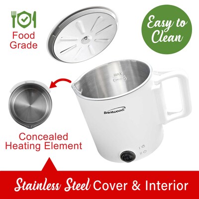 Brentwood Electric Kettle, White (BTWKT1504W)