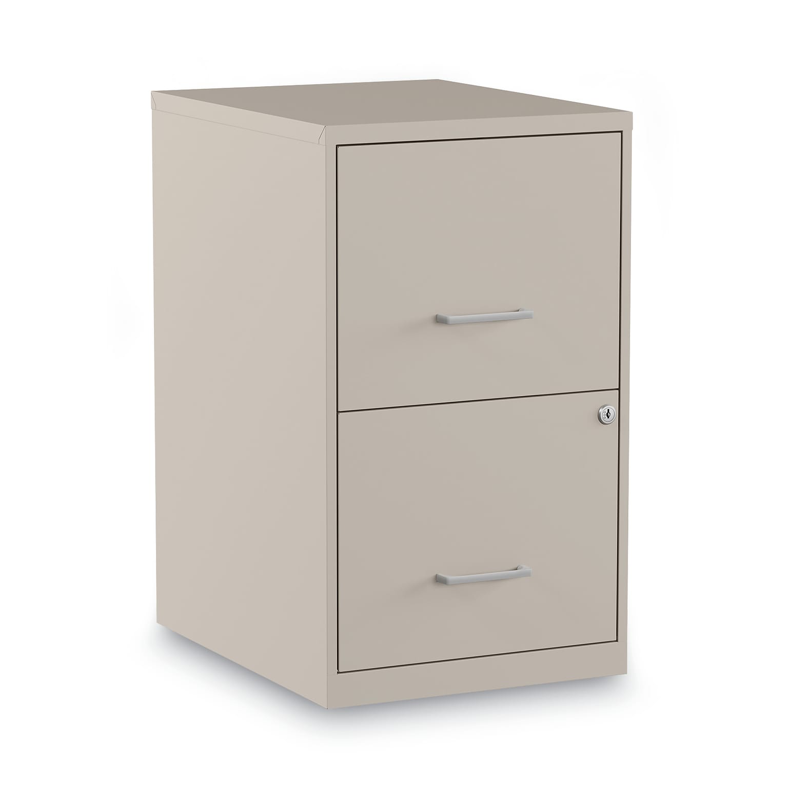 Alera® Soho 2 File-Drawer Vertical Standard File Cabinet, Letter Size, Lockable, 24.1H x 14W x 18D, Putty (2806662)