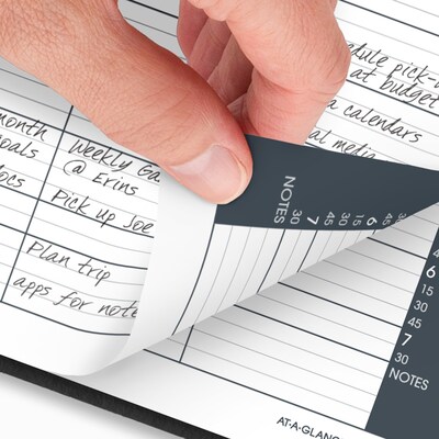 2026 AT-A-GLANCE 8.5" x 11" Calendar Year Daily Appointment Book, Faux Leather Cover, Black, 2/Set (70-212-05-26)