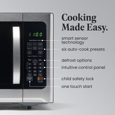 Farberware Professional 1.2 Cu. Ft. Countertop Microwave, Stainless Steel/Black (FMO12AHTBKE)