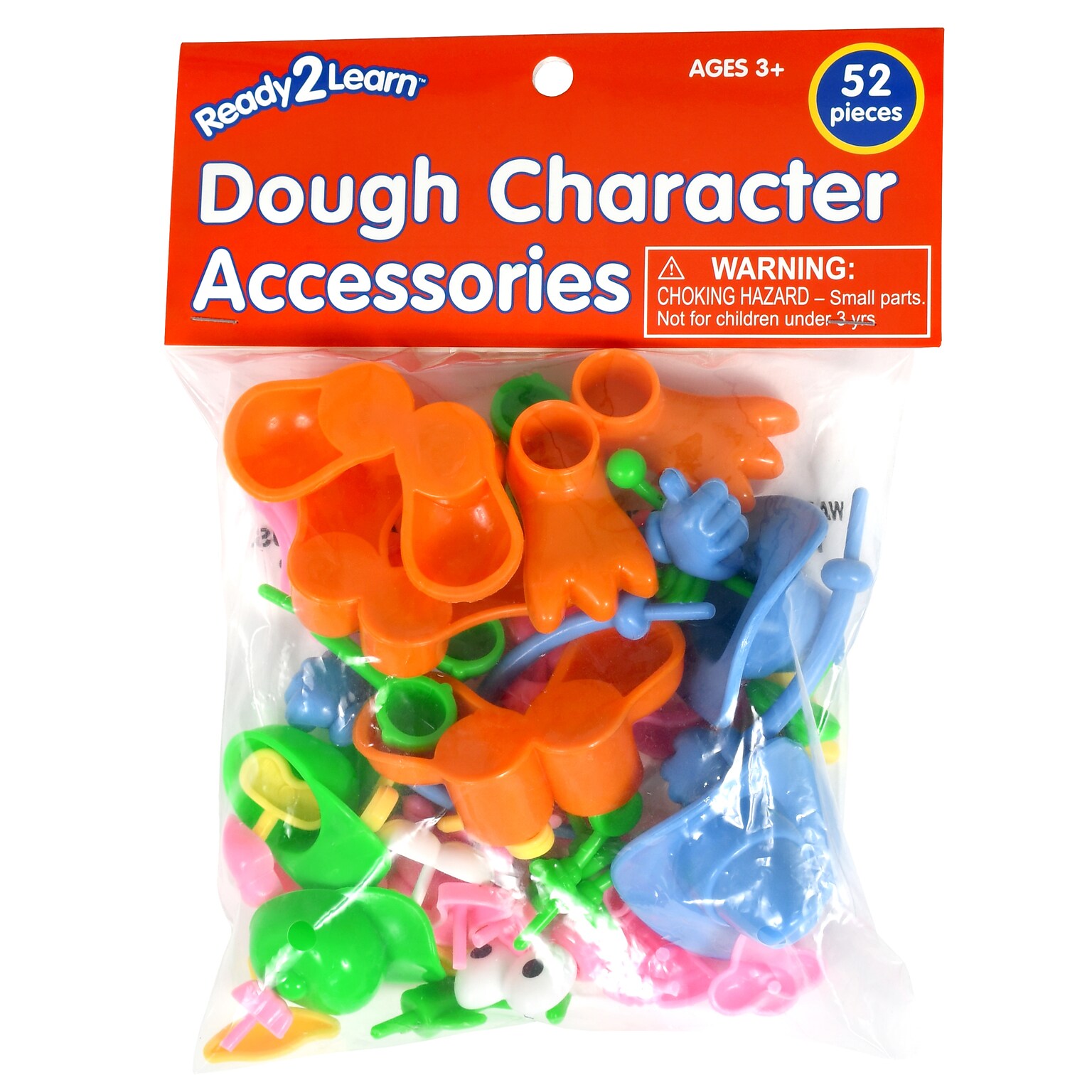 Ready2Learn Dough Character Accessories, Assorted Colors, 52/Set (CE-10092)
