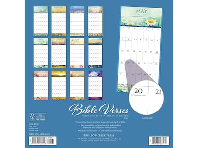 2024 Willow Creek Bible Verses 12" x 12" Monthly Wall Calendar (32428X)