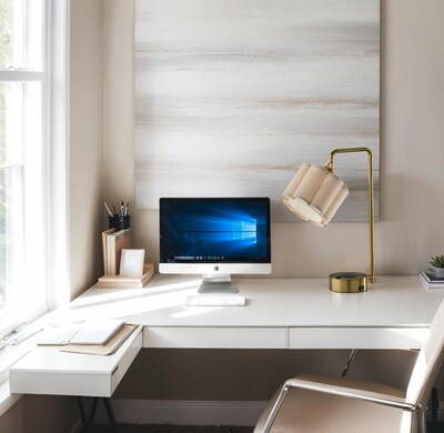 Adesso Dover Supercharger Incandescent Desk Lamp, 22.25H, Antique Brass/Off-White (2616-21)