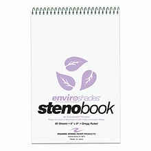Roaring Spring Enviroshades Steno Notebook, 6 x 9, 80 Sheets/Pad, Gregg Ruled, Recycled Orchid Pap