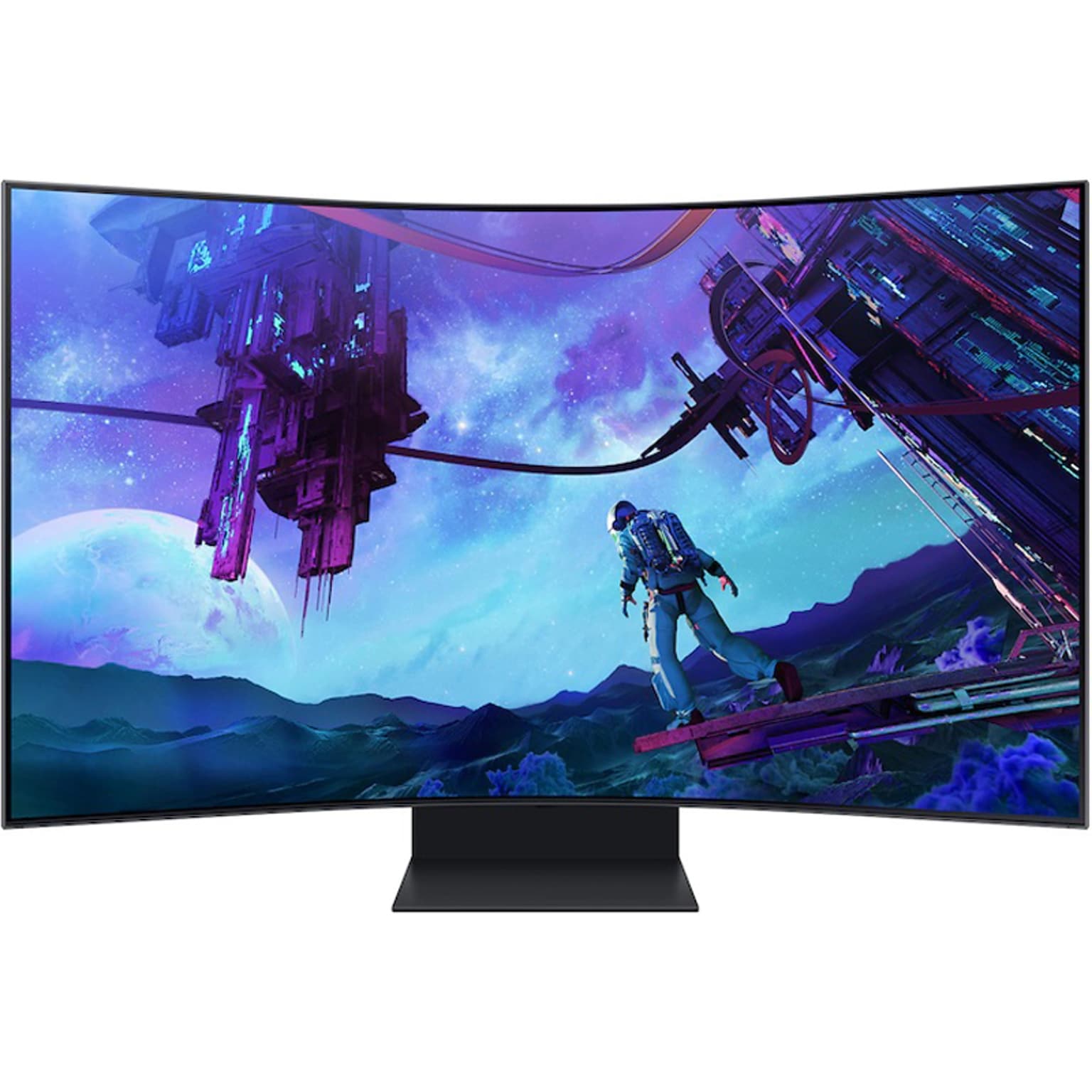 Samsung Odyssey Ark 2nd Gen. 55 Curved 4K Ultra HD 165Hz QLED Gaming Monitor, Black (LS55CG970NNXGO)