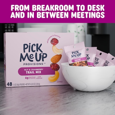 Pick Me Up Provisions™ Nut & Cranberry Trail Mix, 1.5 oz., 48 Bags/Box (PM62798)