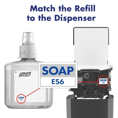PURELL HEALTHY SOAP Foaming Hand Soap Refill for ES6 Dispenser, 1200 ml, 2/Carton (6470-02)